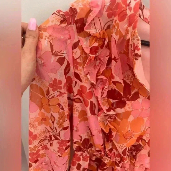 LC Lauren Conrad Floral Pink and Orange Dress - Picture 5 of 5